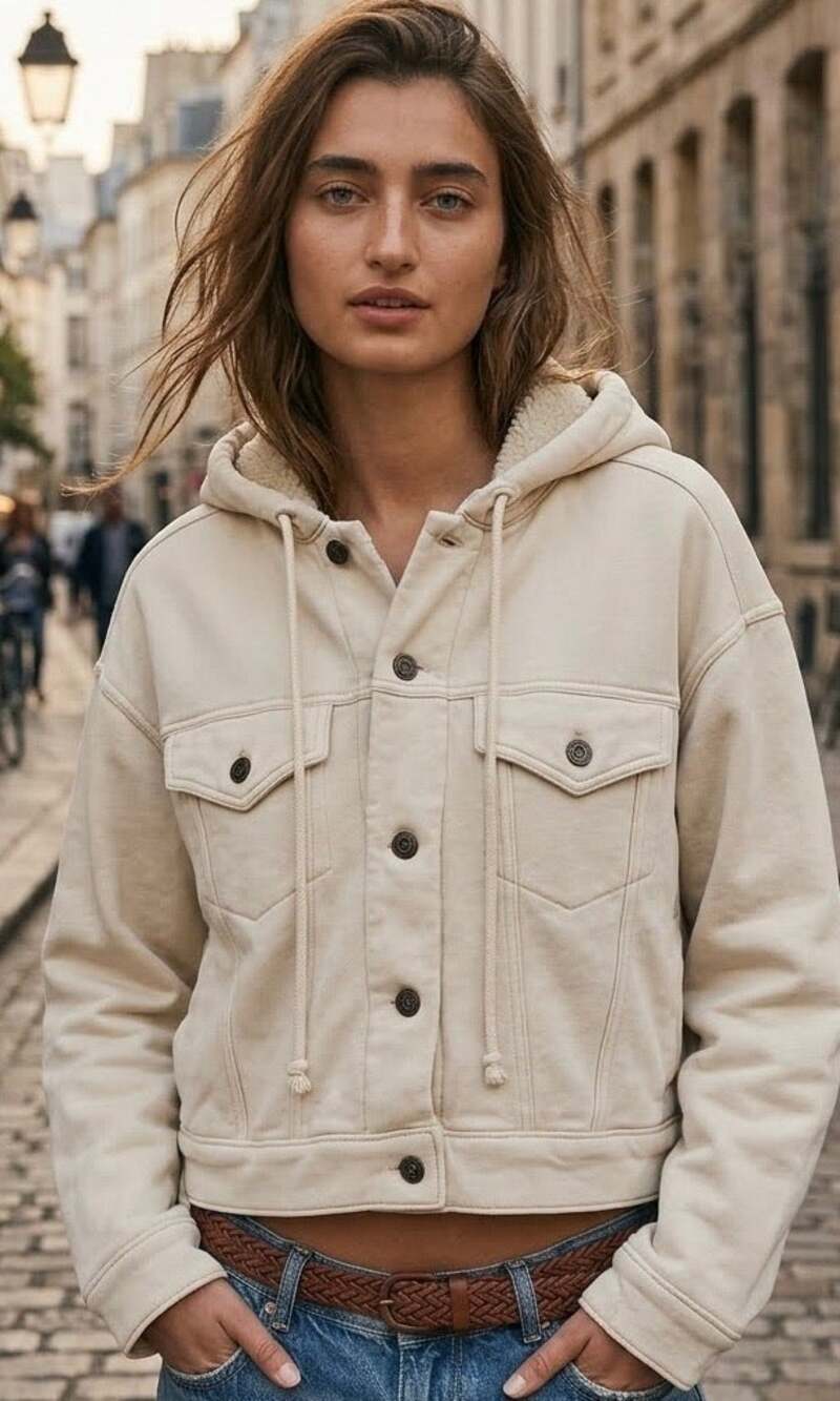 Free People We The Free Dreamers Cropped Knit Hooded Jacket